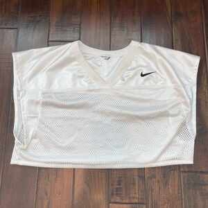 White Cropped Nike Logo Jersey